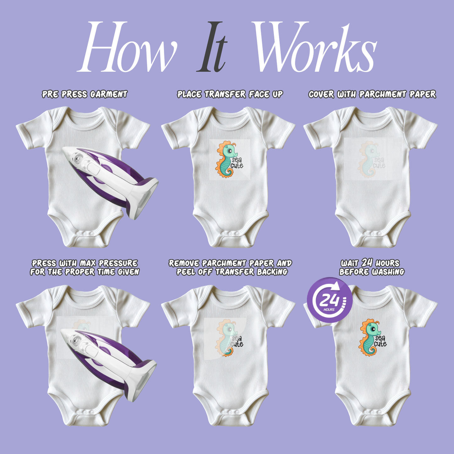 Cute Assorted Boho Woodland Neutral Animals Baby Shower Onesie Iron On Transfers 9 Piece Set